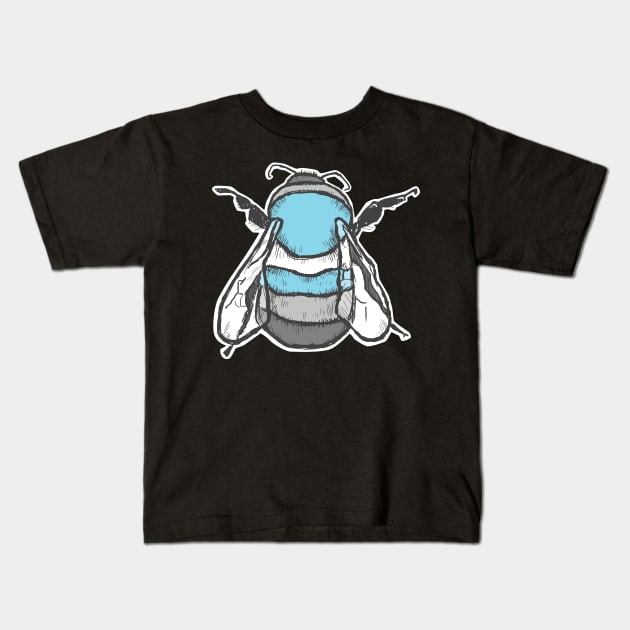 Demiboy Bee Kids T-Shirt by theartfulscientist